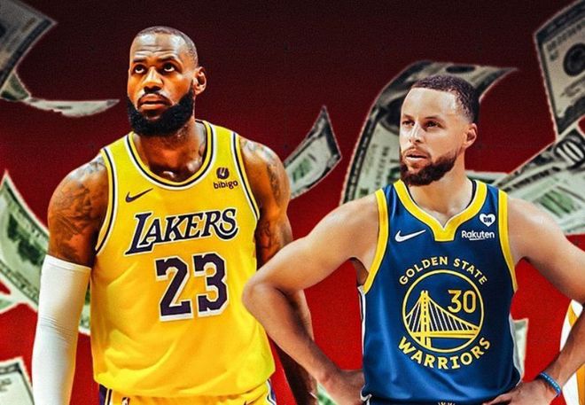 NBA球星生涯总薪水排行榜：詹姆斯5.83亿美元领跑